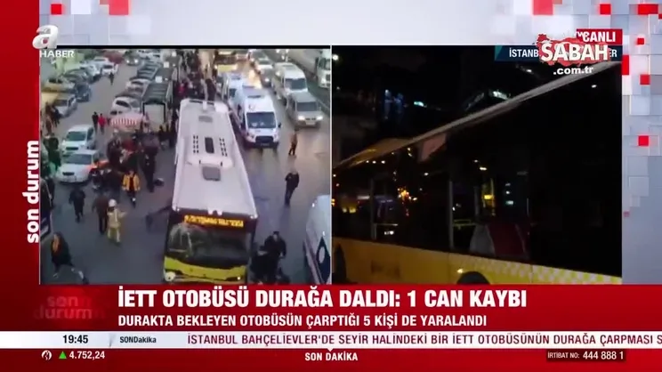 Son dakika: Bahçelievler'de İETT otobüsü durağa girdi: Ölü ve yaralılar var | Video