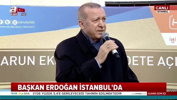 Cumhurbaşkanı Erdoğan Hacı Harun Ekşi Camii'nin açılış töreninde önemli açıklamalarda bulundu