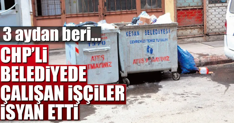 Keşan’da çöpler ortada kaldı