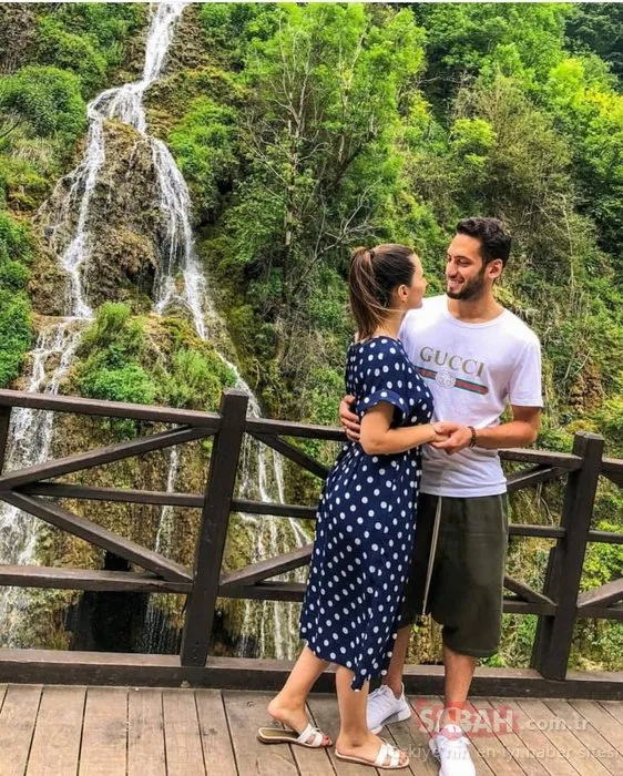 Ünlü futbolcu Hakan Çalhanoğlu’ndan eşi Sinem Çalhanoğlu’na romantik paylaşım!