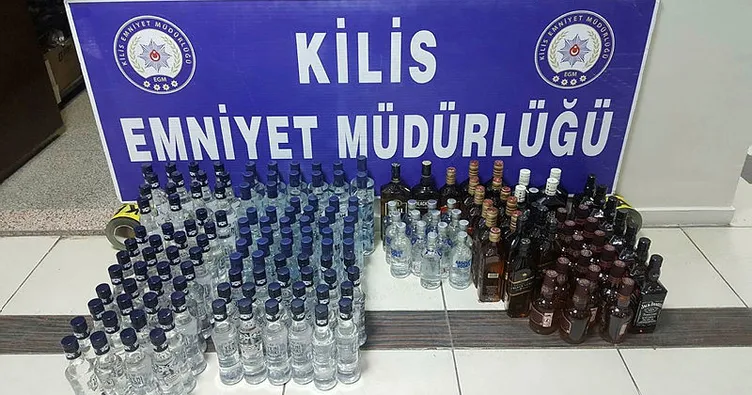 173 kaçak içki ele geçirildi