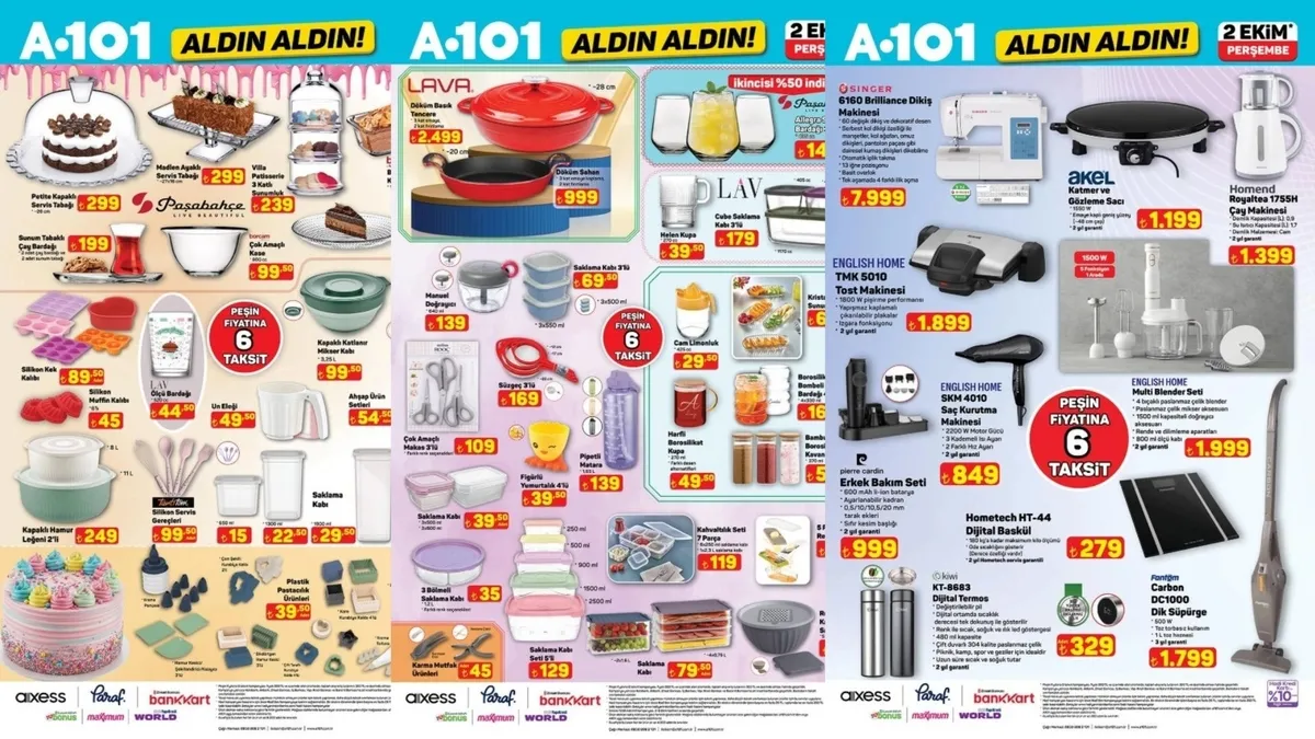 A101 AKTÜEL BUGÜN SATIŞTA! 🛒 2 Ekim  A101 aktüel ürünler neler? Dikiş makinesi, blender seti, dik süpürge...