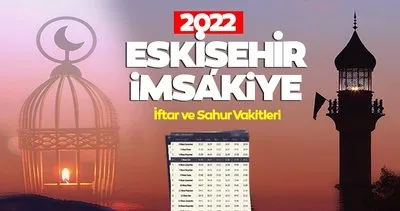 ESKİŞEHİR SAHUR SAATİ VE İFTAR VAKTİ! Diyanet ile Eskişehir İmsakiye 2022 ile iftar saati, sahur vakti ve imsak vakitleri saat kaçta okunuyor?