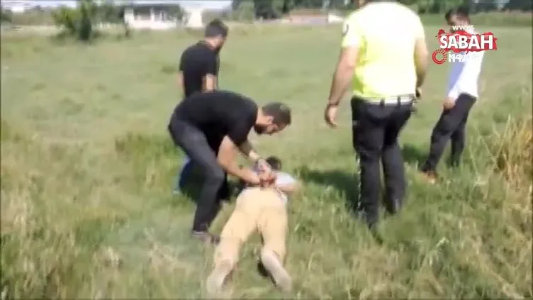Polisten kaçan cezaevi firarisi tarlada böyle yakalandı