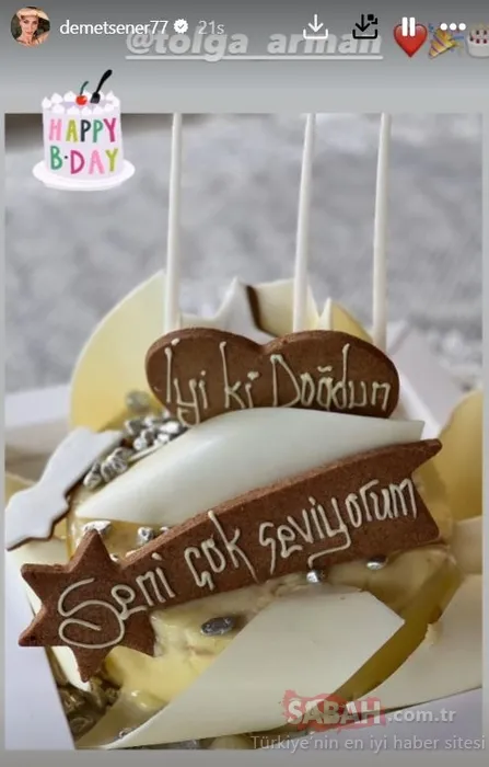 Demet Şener sevgilisi Tolga Arman’ın doğum gününde aşkını haykırdı! İşte romantik Demet...