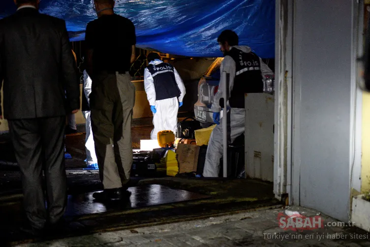 Konsoloslukta arama bitti! Polislerin üzerinde kırmızı lekeler