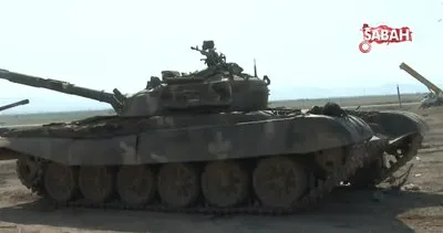 Son dakika! İşte Azerbaycan’ın Ermenistan güçlerinden ele geçirdiği en son tanklar... | Video