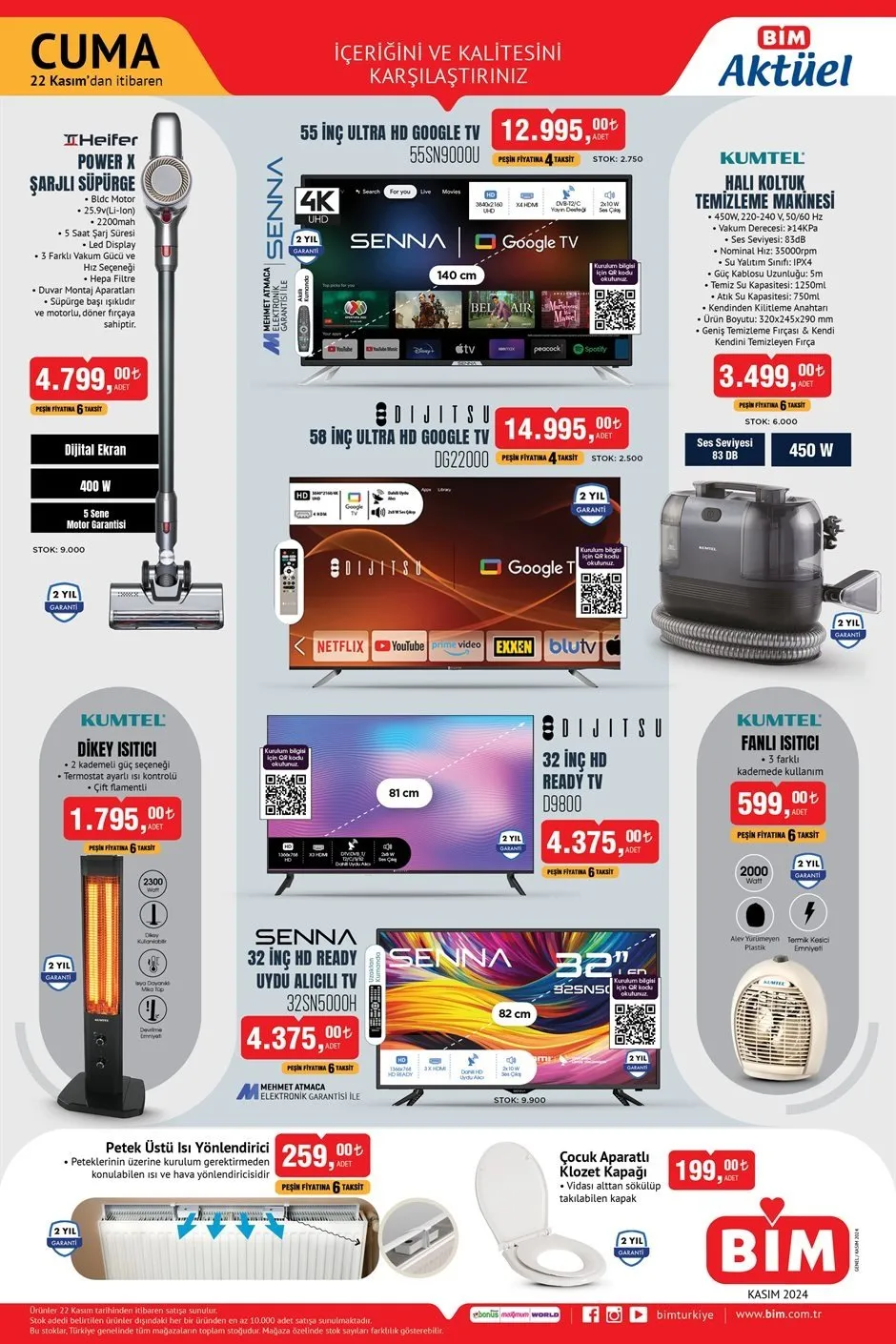 BİM'de Bu Hafta Her Bütçeye Uygun İndirim! 💥 22 Kasım BİM Aktüel Ürünler neler? Koltuk ve Halı Temizleme Makinesi...