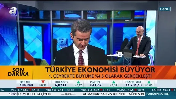 Son dakika: Türkiye ekonomisi ilk çeyrek büyüme rakamları açıklandı | Video