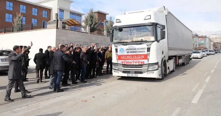 Erzincan TSO yardım TIRI yola çıktı