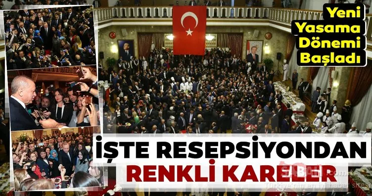 TBMM yeni yasama dönemine başladı. İşte resepsiyondan ilginç kareler...