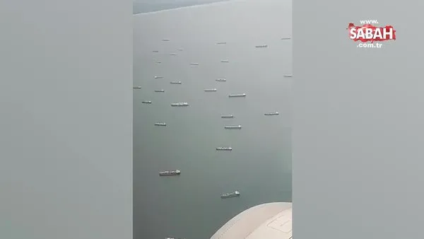 Panama Kanalı'nda gemiler karaya oturdu | Video