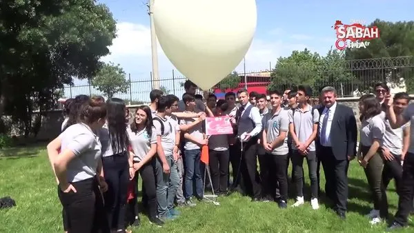 Diyarbakır’da meteoroloji balonu liseli öğrenciler tarafından uçuruldu