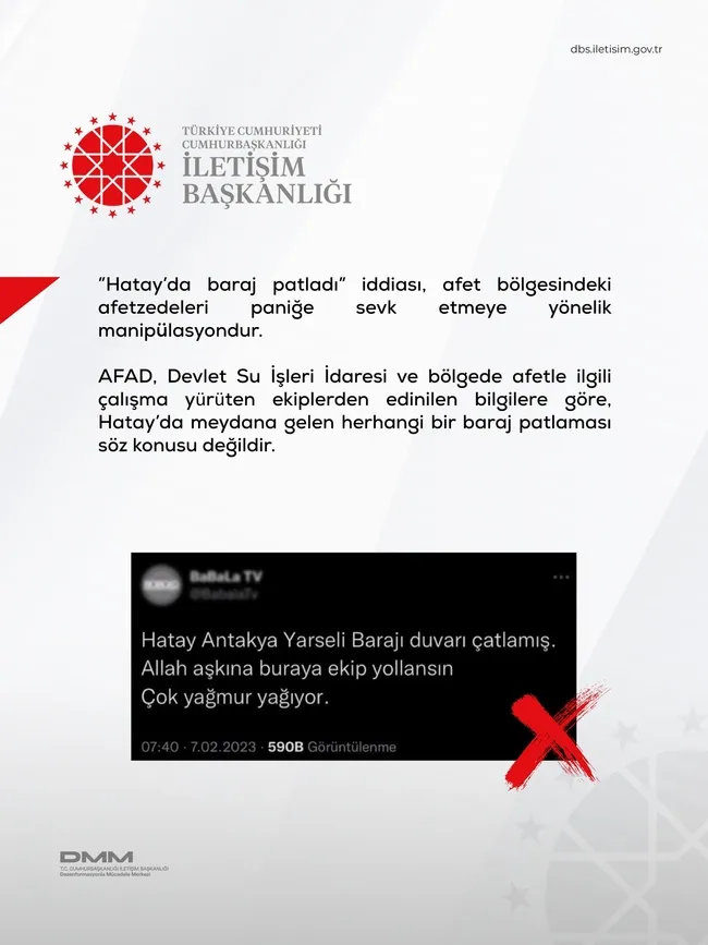 Sistematik algı operasyonları mercek altında! İşte 6 Şubat depremine ilişkin yalanlar ve gerçekler