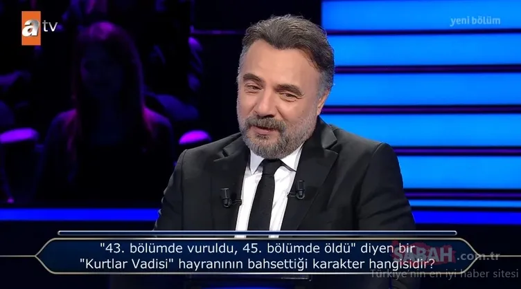 Kim Milyoner Olmak İster’de Oktay Kaynarca’yı duygulandıran Kurtlar Vadisi sorusu! İşte Milyoner’e damga vuran o an!