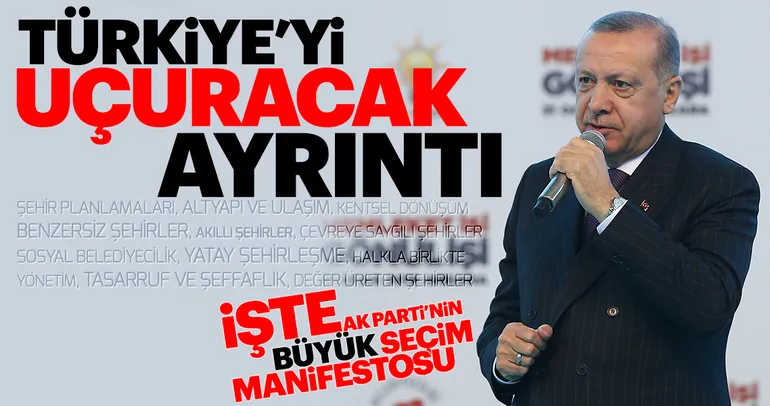 BaÅ?kan ErdoÄ?an AK Parti manifestosunu açıkladı! İÅ?te 11 maddelik seçim manifestosu