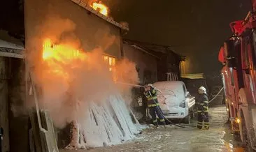 Eskişehir'de korkutan anlar: Mobilya fabrikası cayır cayır yandı! #eskisehir