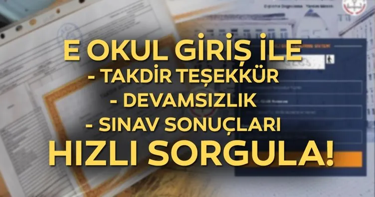 E Okul Veli Bilgilendirme Sistemi’ne giriş nasıl yapılır? e-Okul VBS ile karne not ortalaması ve takdir teşekkür hesaplama