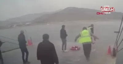 Suya atlayan kişiyi, feribottaki 112 personeli kurtardı! O anlar kamerada | Video