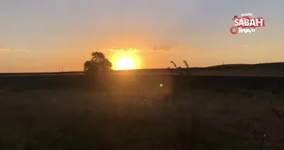 Kars’ta gökyüzü kızıla büründü | Video
