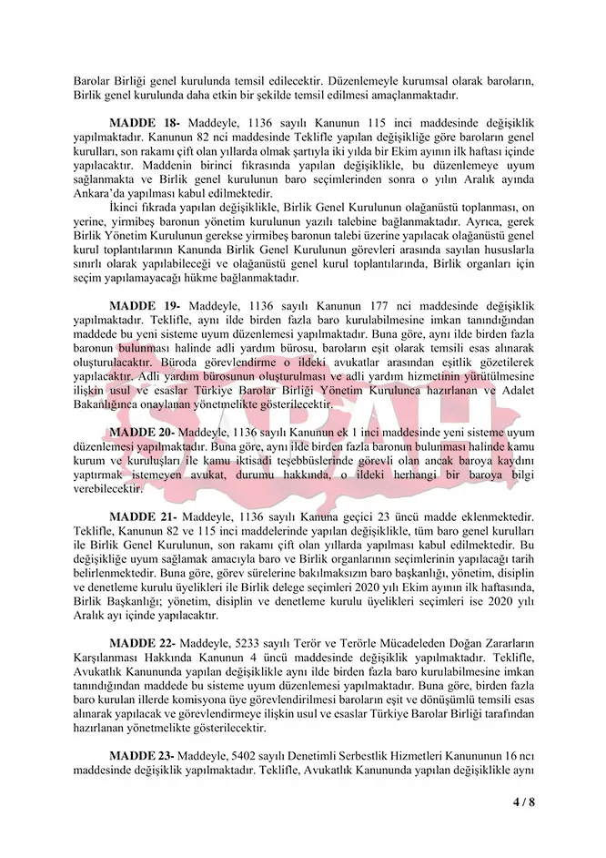 Barolarla ilgili değişiklik hazır! İşte madde madde barolarda değişiklik...