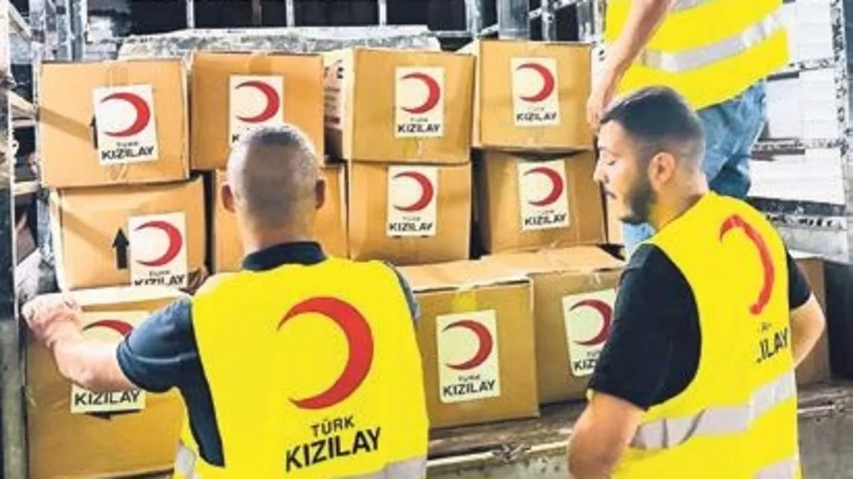 Türk Kızılay’dan Filistin’e 1200 gıda kolisi Türk Kızılay’dan Filistin’e 1200 gıda kolisi