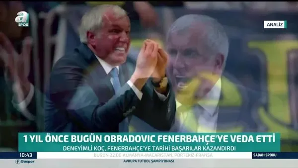 1 yıl önce bugün Obradovic Fenerbahçe'ye veda etti | Video