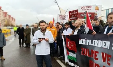 Bingöl’de sağlık çalışanları İsrail’e protesto düzenledi