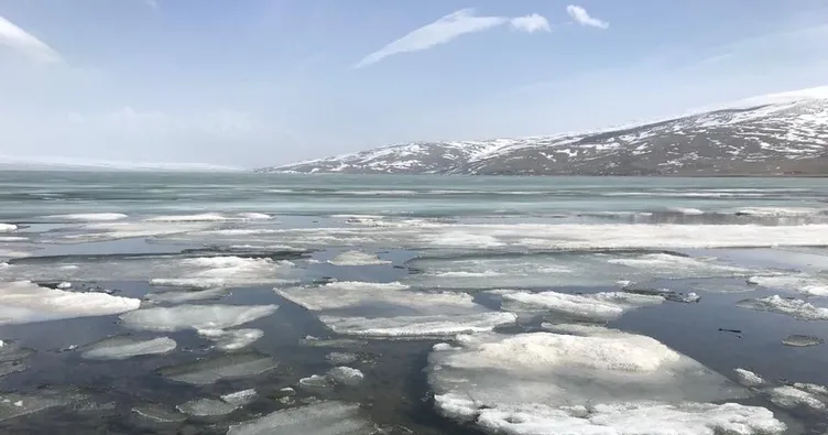 Çıldır Gölü erimeye başladı