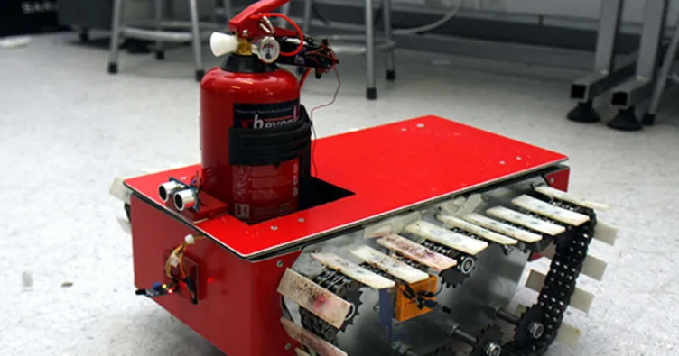 Yangınla mücadele robotu geliştirildi!