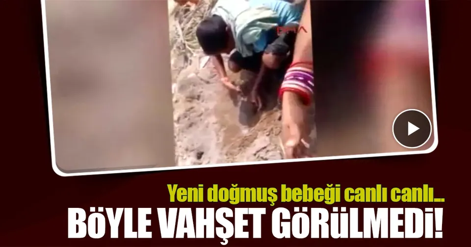 Canlı canlı toprağa gömülen bebeği son anda kurtardılar Canlı canlı toprağa gömülen bebeği son anda kurtardılar