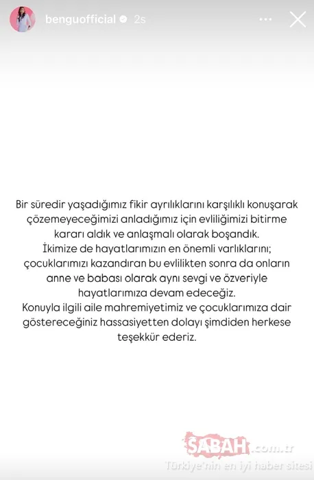 Bengü ve eşi Selim Selimoğlu 6 yıllık evliliğini sonlandırdı! İşte Bengü’den ilk açıklama: Fikir ayrılıkları…