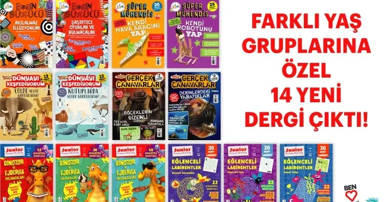 Turkuvaz Dergi’den farklı yaş grupları için 14 yeni çocuk Dergisi