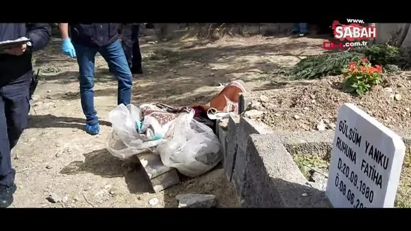 Dün toprağa verdiği eşinin mezarı başında, oğlunun cesedini buldu | Video