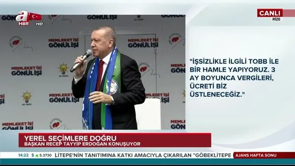 Cumhurbaşkanı Erdoğan'dan 2.5 milyon kişiye iş müjdesi