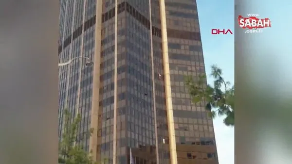 58 katlı gökdelene ekipmansız tırmandı! | Video