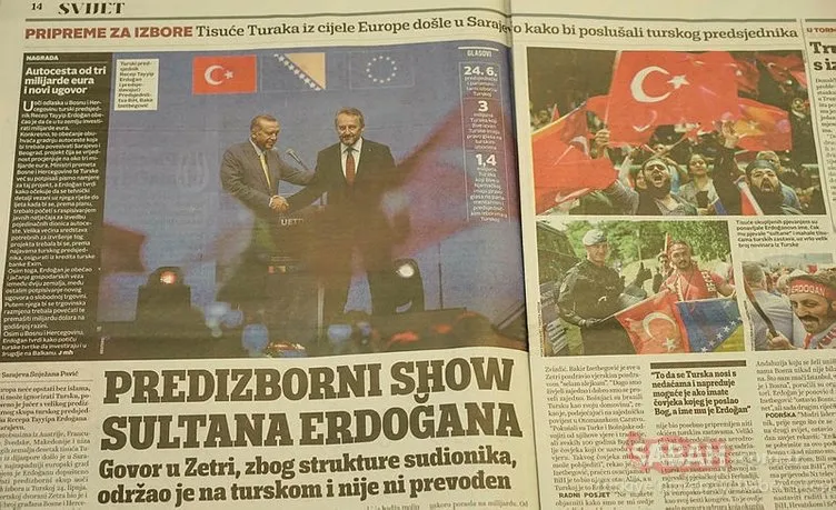 Cumhurbaşkanı Erdoğan'ın Bosna Hersek ziyareti manşetlerde