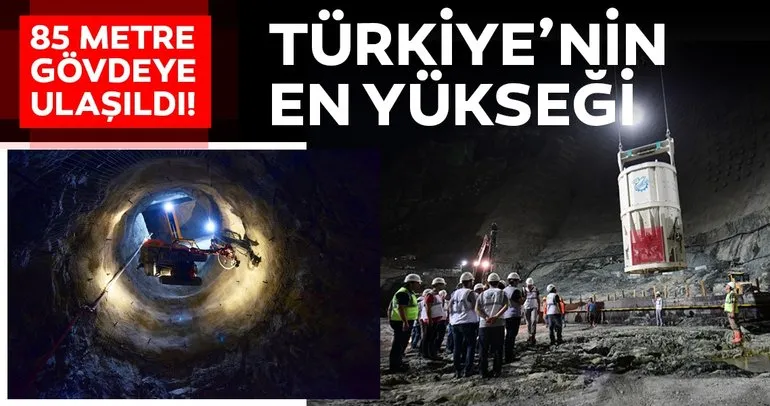 Türkiye’nin en yüksek baraj inşaatında 85 metre gövdeye ulaşıldı