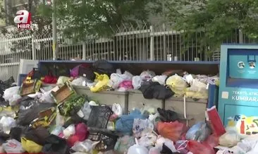Vatandaşlar isyanda: Beşiktaş'ta çöp yığınları kaldırıma taştı #istanbul