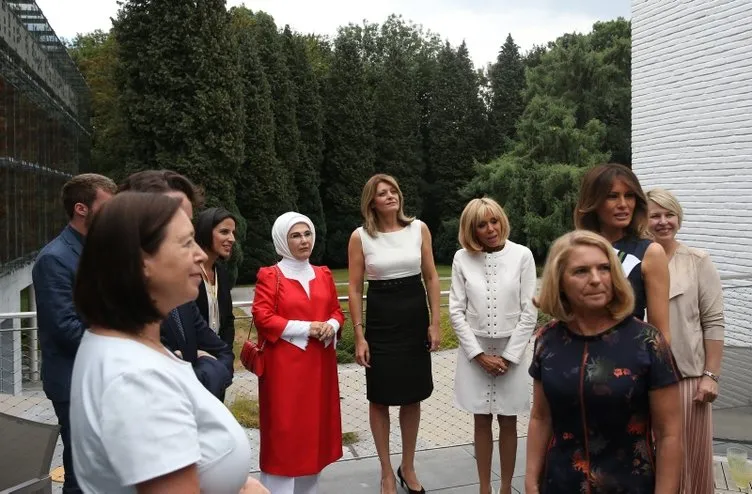 Emine Erdoğan Brüksel’de lider eşleriyle bir araya geldi