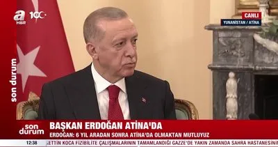 Başkan Erdoğan Yunanistan’da! 10 milyar dolarlık ticaret hacmi vurgusu | Video