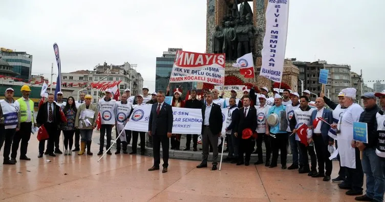 6 ülkenin sendikacıları Taksim’de 1 Mayıs’ı kutladı