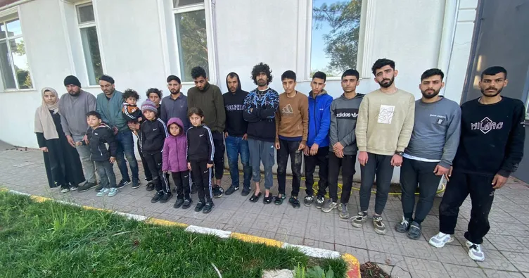 Edirne’de yasa dışı yollarla Yunanistan’a gitmek isteyen 36 kaçak göçmen yakalandı