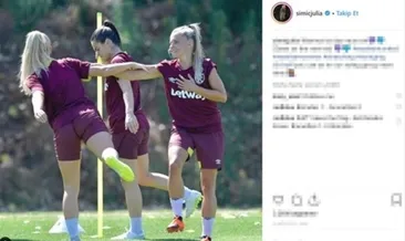 Kadın futbolcu sosyal medyayı salladı!