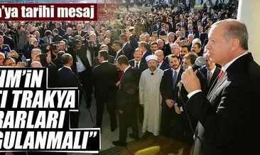 Gümülcine, Cumhurbaşkanı Erdoğan’ı bağrına bastı