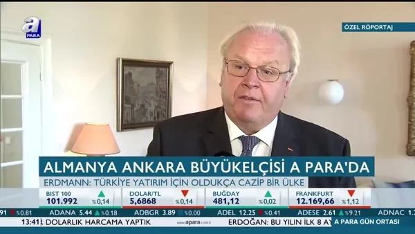 Büyükelçi Erdmann'dan A Para'ya özel açıklamalar!