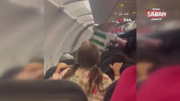 Antalya seferi yapan uçakta İskoç yolcu polise yumrukla saldırdı | Video