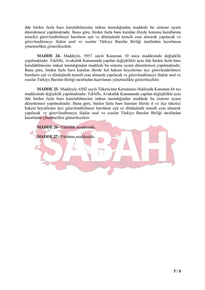 Barolarla ilgili değişiklik hazır! İşte madde madde barolarda değişiklik...