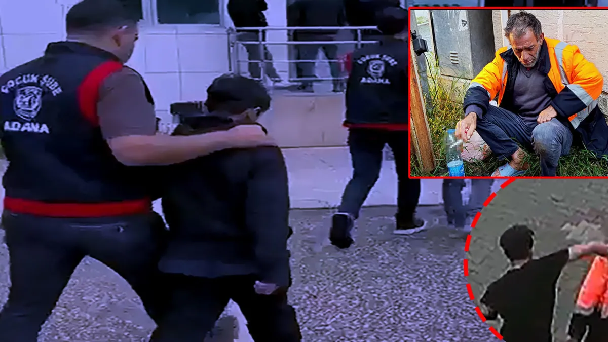 Adana'da insanlık dışı saldırı! Görüntüler ortaya çıktı: Kimsesiz adamı darbeden 3 çocuğun işte cezası…