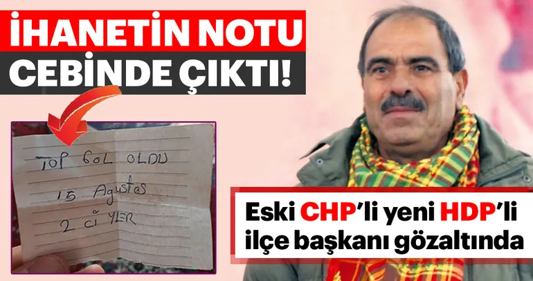 İhanetin notu cebinde çıktı